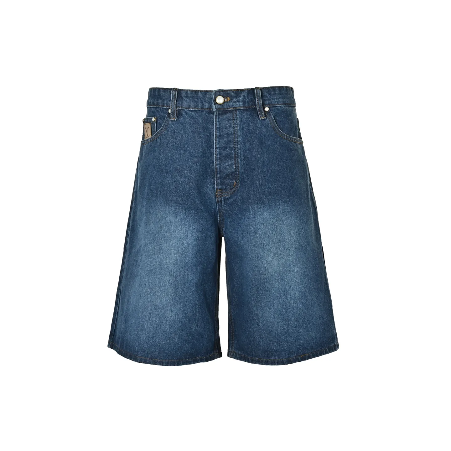 Louis Vuitton/Louis Vuitton denim shorts with embroidered logo on the back pocket